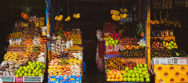 Food market in Indonesia