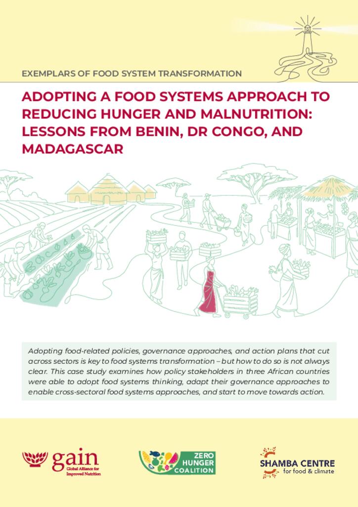 Adopting a Food Systems Approach to Reducing Hunger and Malnutrition: Lessons From Benin,…