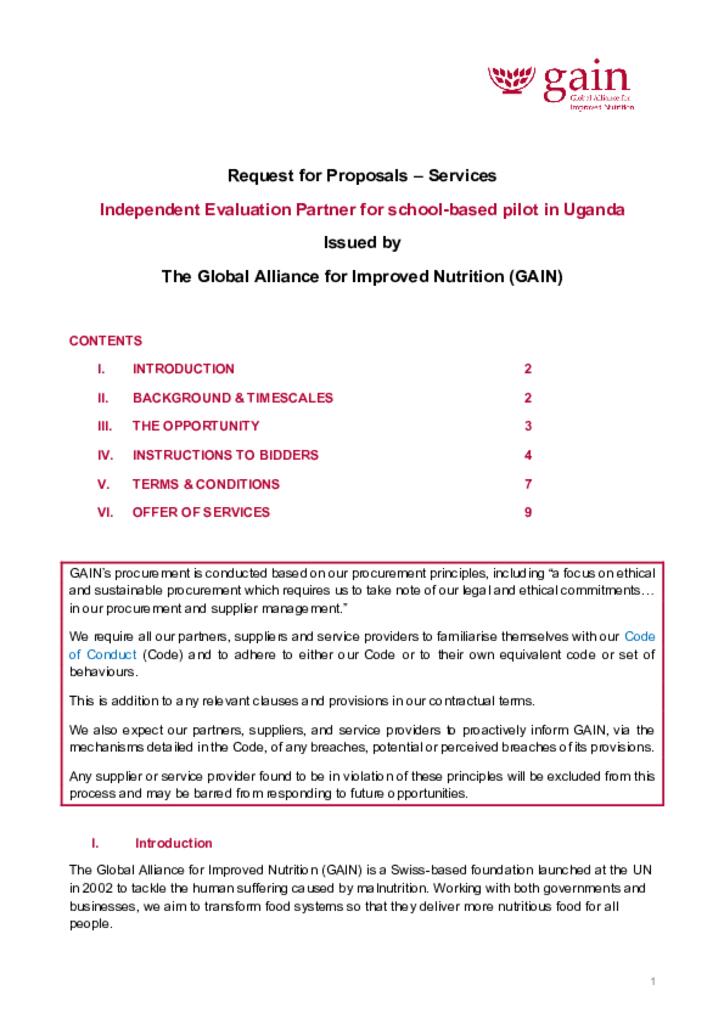Independent Evaluation Partner for School-Based Pilot in Uganda