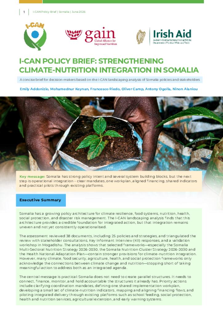 ICAN Somalia Policy Brief