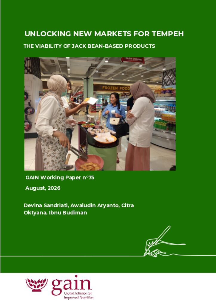 GAIN Working Paper n°75: Unlocking New Markets for Tempeh