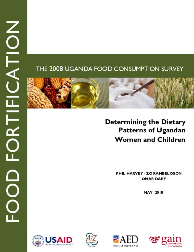 The 2008 Uganda food consumption survey: Determining the dietary patterns of Ugandan…