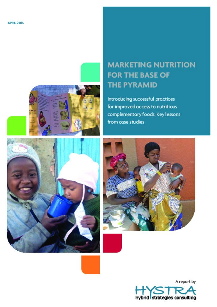 Marketing nutrition for the base of the pyramid 2014