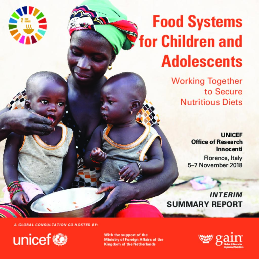 Food systems for children and adolescents - working together to secure nutritious diets