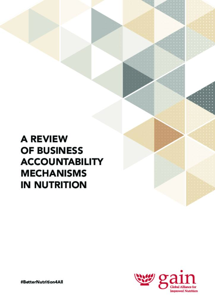 A review of business accountability mechanisms in nutrition