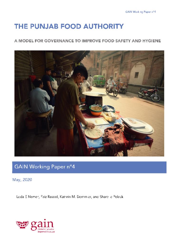 GAIN Working Paper Series 4 - The Punjab Food Authority