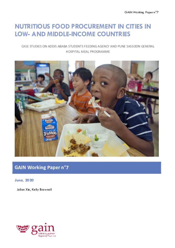 GAIN Working Paper Series 7 - Nutritious food procurement in cities in low and middle…