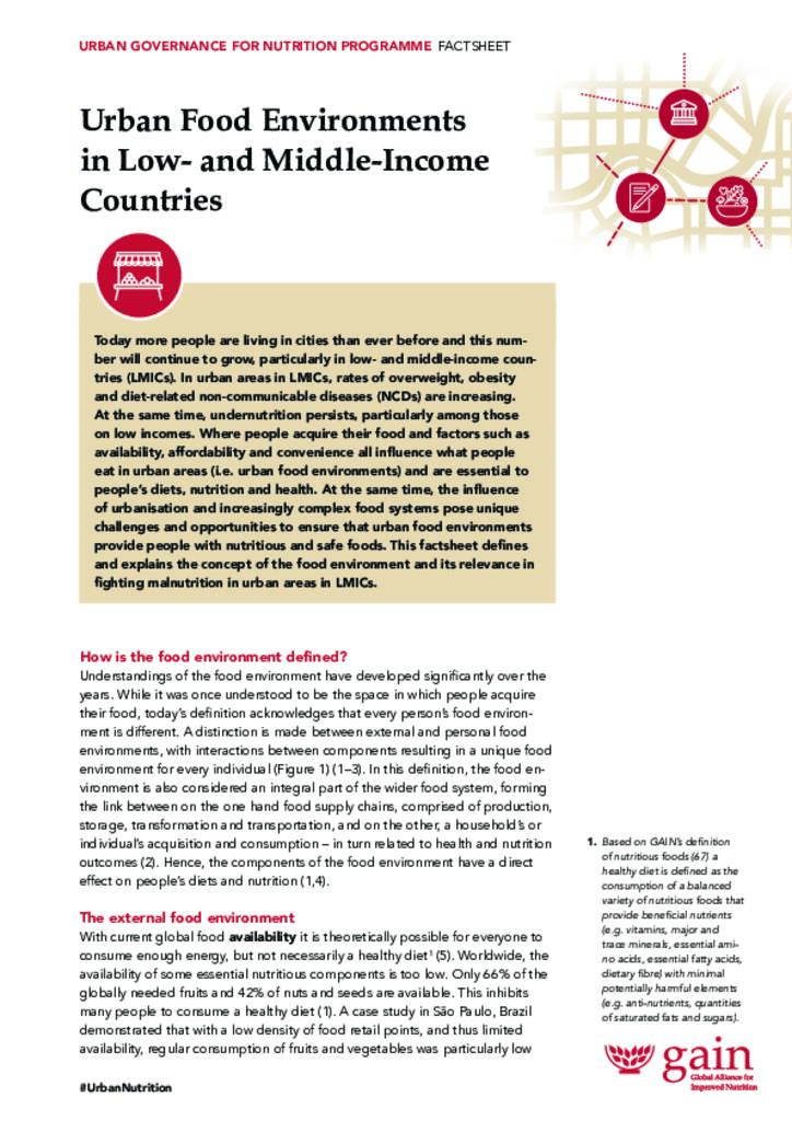 Urban Food Environments in Low- and Middle-Income Countries 