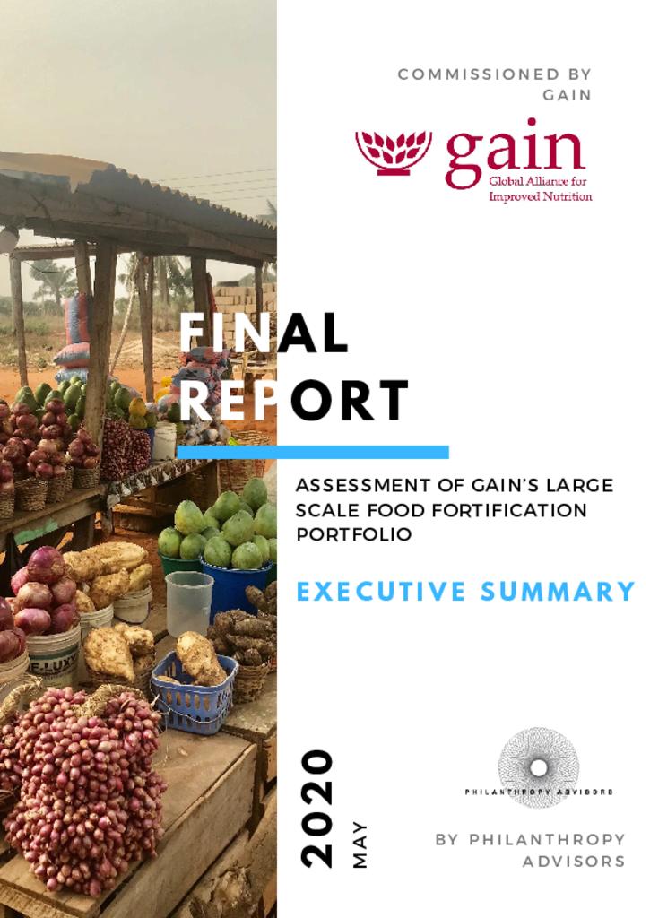 Assessment of GAIN's Large Scale Food Fortification Portfolio
