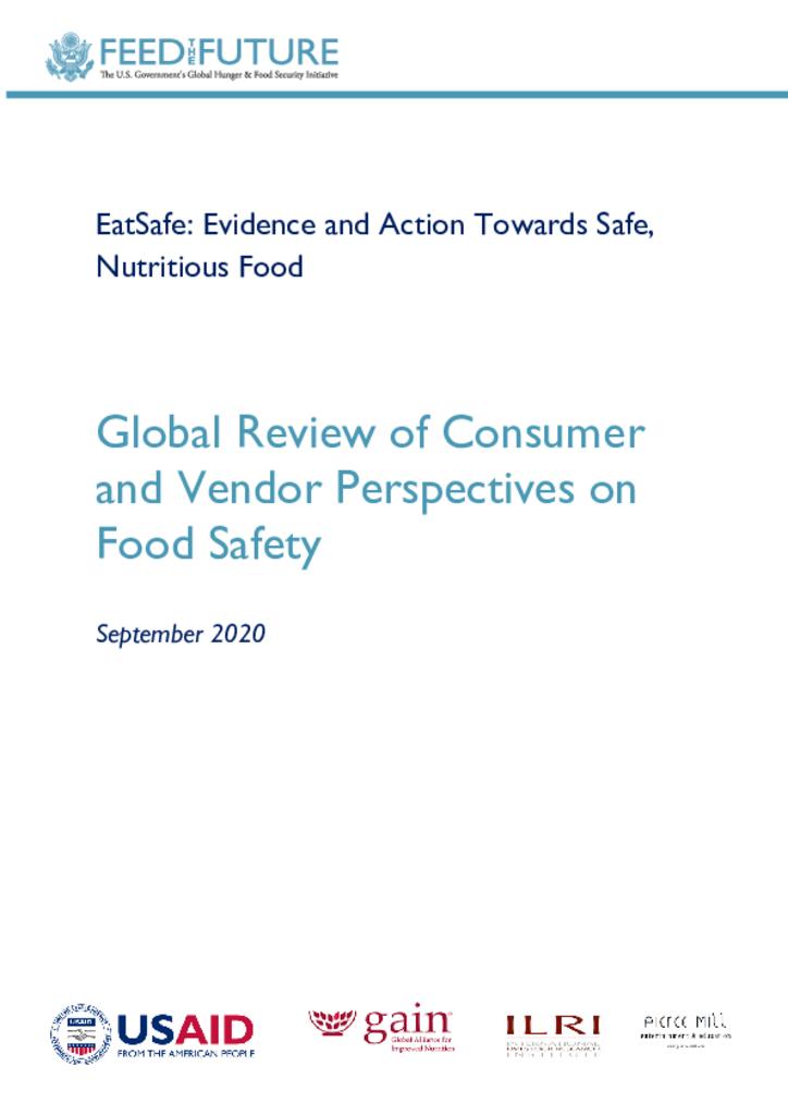 Global Review of Consumer and Vendor Perspectives on Food Safety