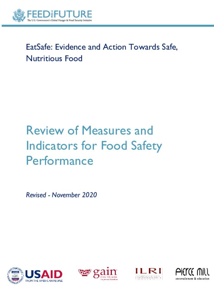 Review of Measures and Indicators for Food Safety Performance