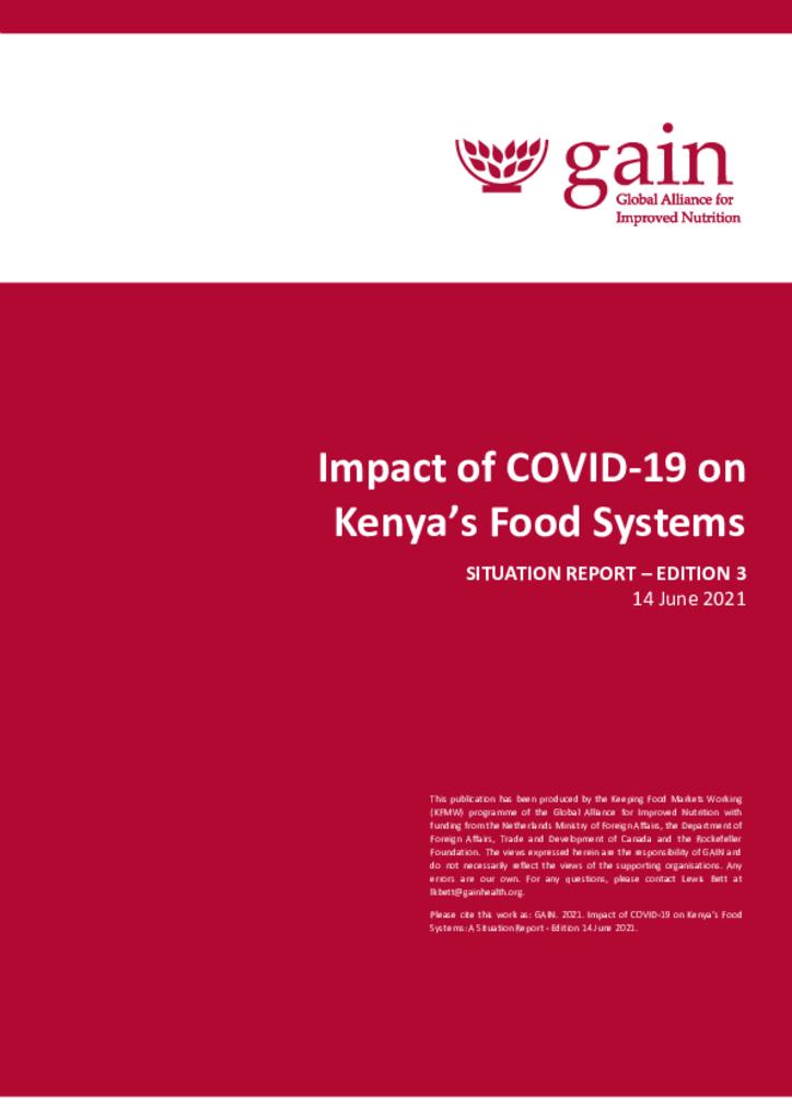 Impact of COVID-19 on Kenya’s Food Systems