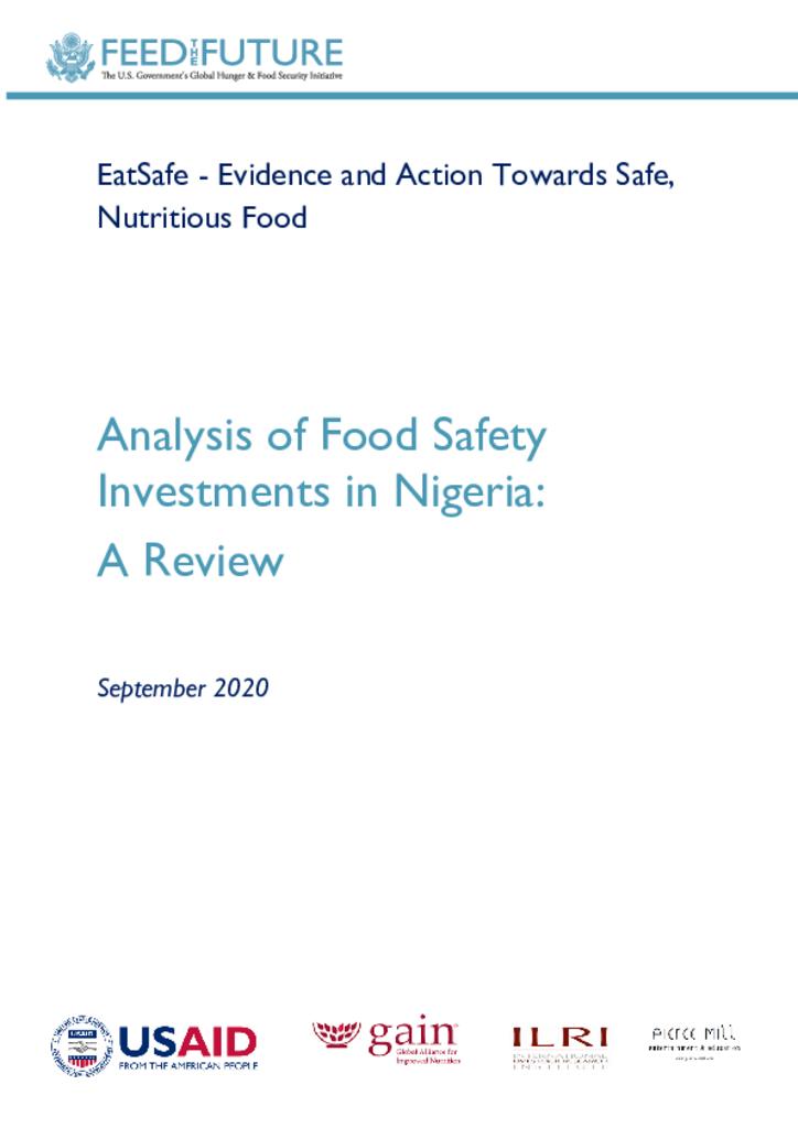 Analysis of Food Safety Investments in Nigeria: A Review