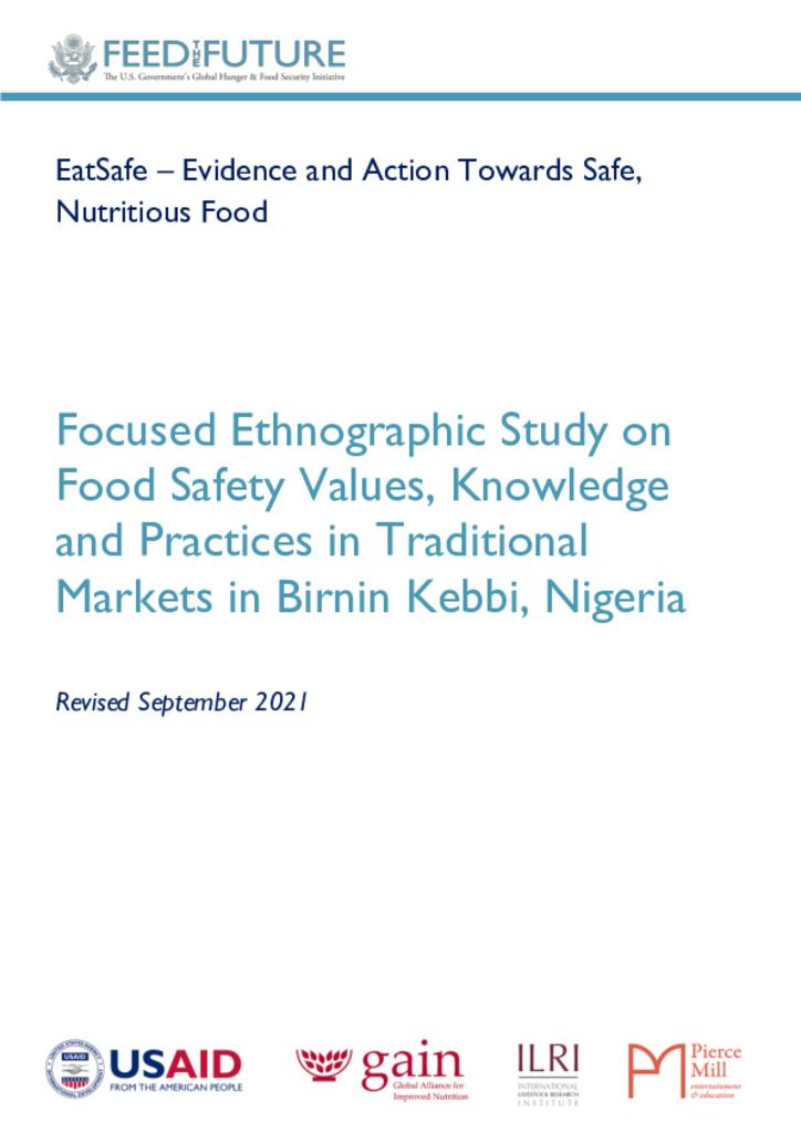 Focused Ethnographic Study on Food Safety Values, Knowledge and Practices in Traditional…