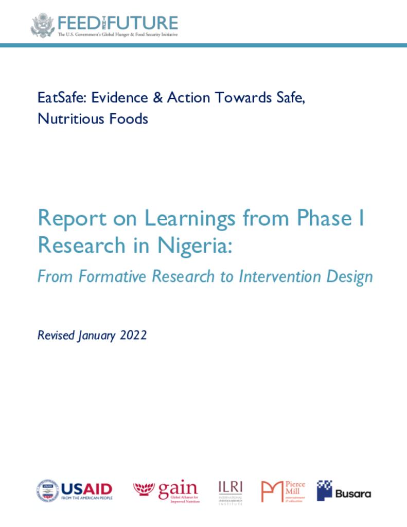 EatSafe Report: Learnings from Phase I Research in Nigeria