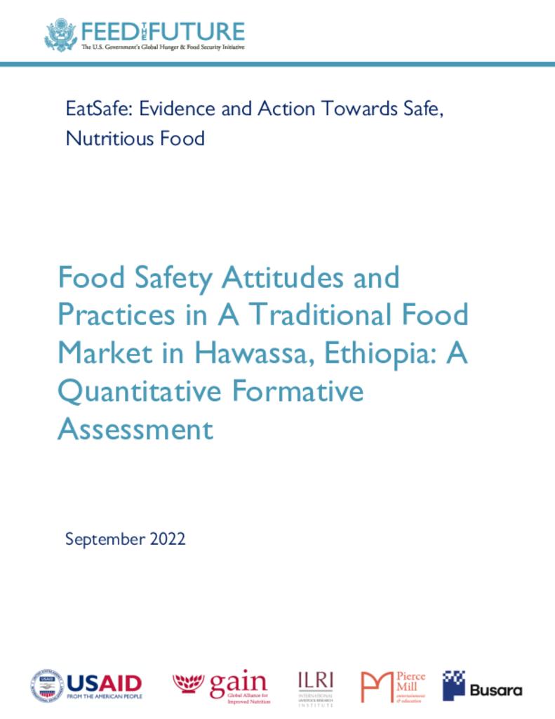 Food Safety Attitudes and Practices in Hawassa, Ethiopia: A Quantitative Formative…