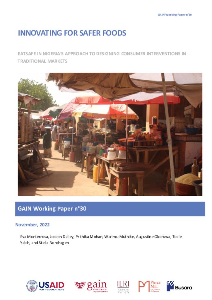 GAIN Working Paper Series 30 - Innovating for safer foods