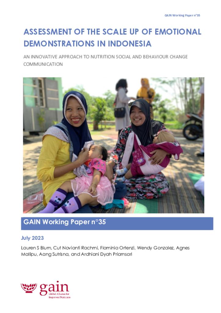 GAIN Working Paper Series 35 - Assessment of the Scale Up of Emotional Demonstrations in…