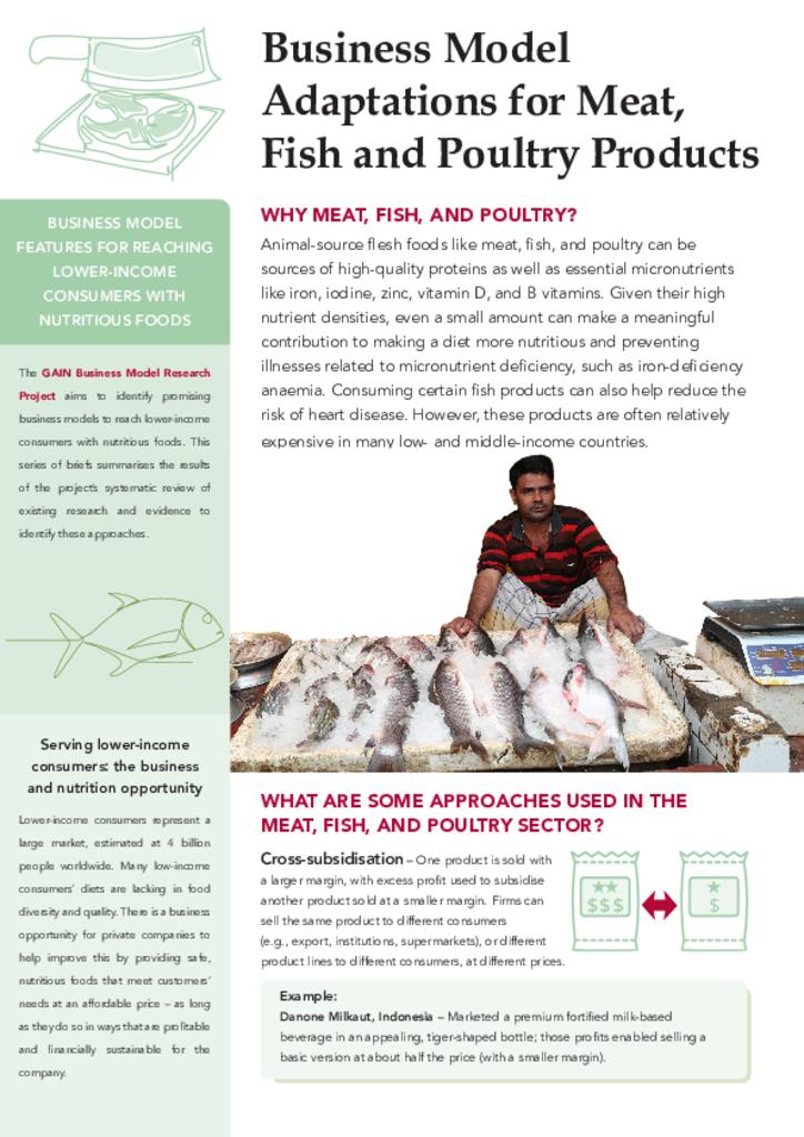 Business models for reaching lower income consumers - Business Model Adaptations for Meat…