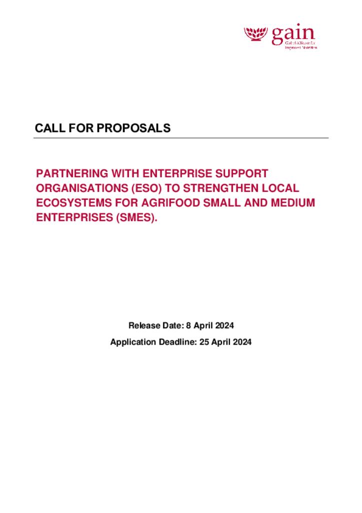 Partnering With Enterprise Support Organisations (ESO) to Strengthen Local Ecosystems for…