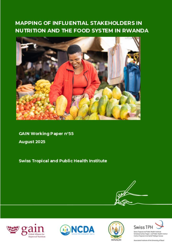 GAIN Working Paper n°55: Mapping Of Influential Stakeholders in Nutrition and The Food…