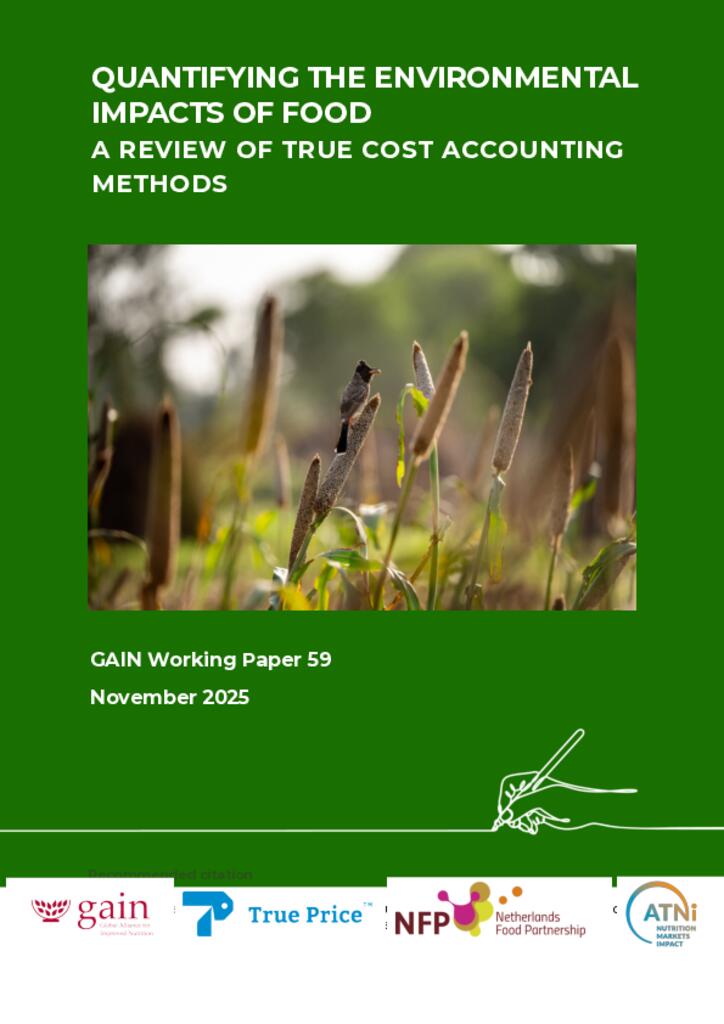 Quantifying The Environmental Impacts of Food A Review of True Cost Accounting Methods