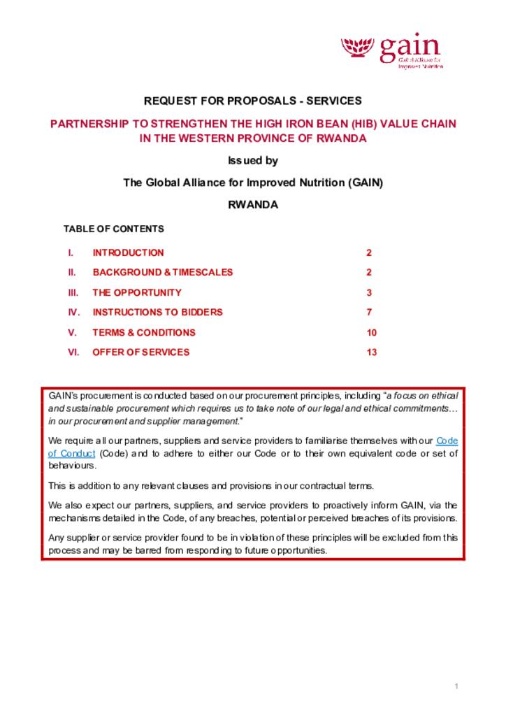 Partnership To Strengthen The High Iron Bean (Hib) Value Chain In The Western Province…