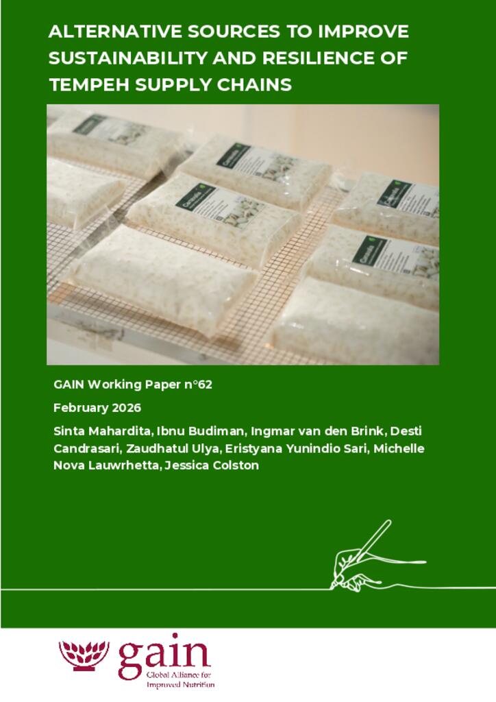 GAIN Working Paper n°62: Alternative Sources to Improve Sustainability and Resilience of…