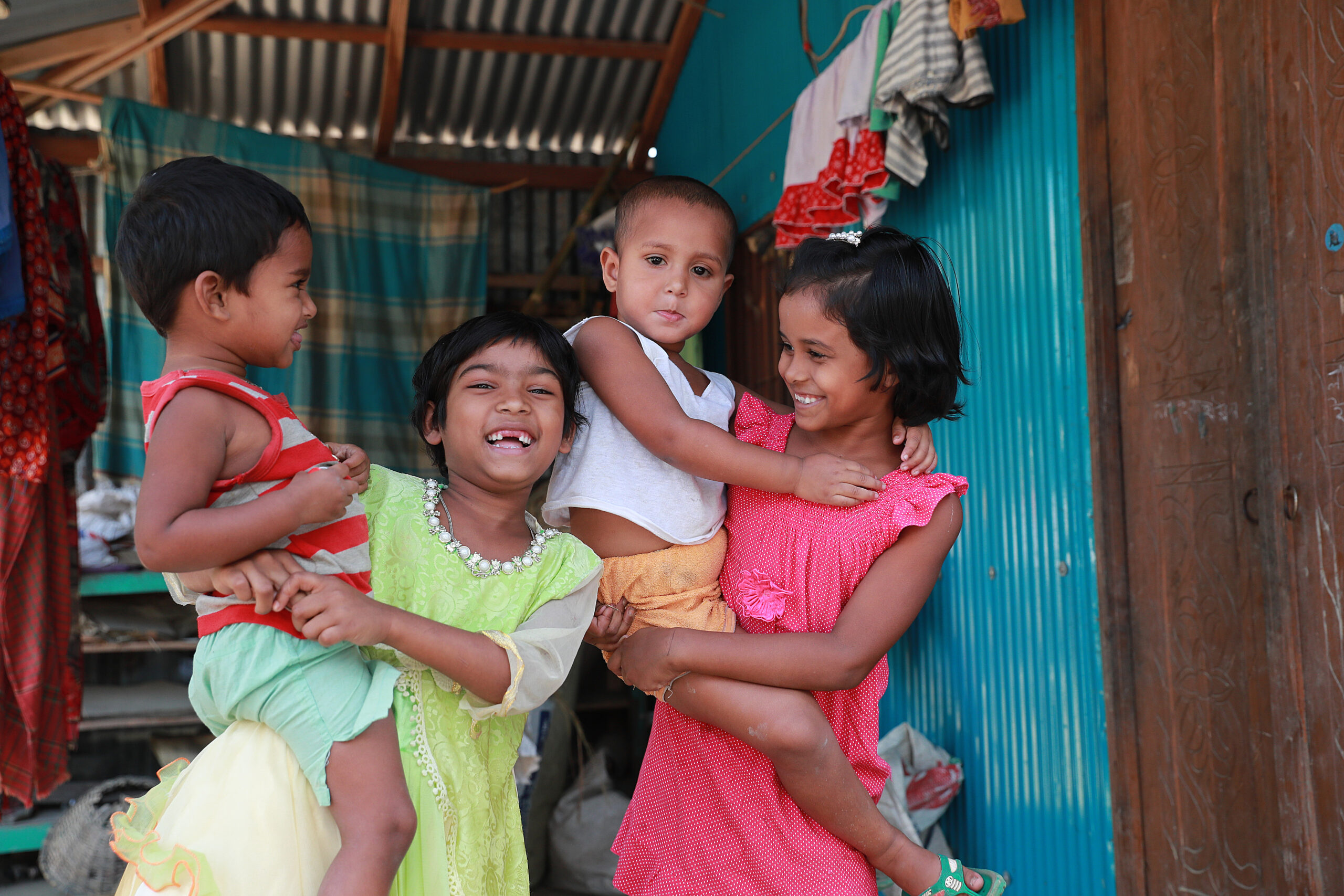 Children laughing