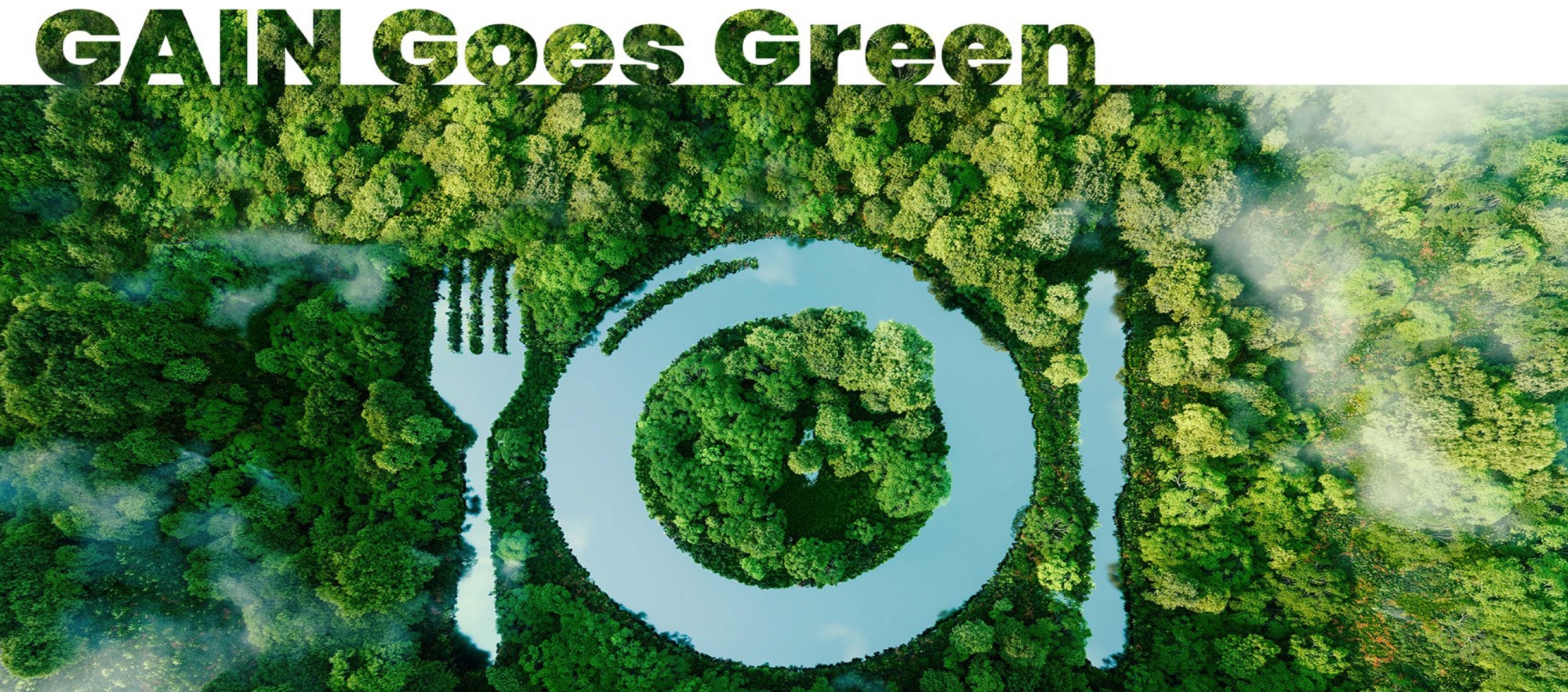 Gain Goes Green over a forest