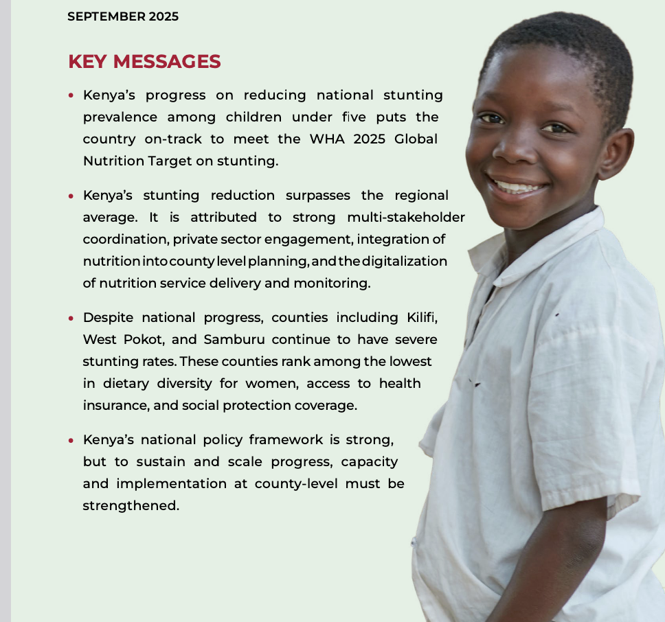Kenya’s Progress In Reducing Child Stunting