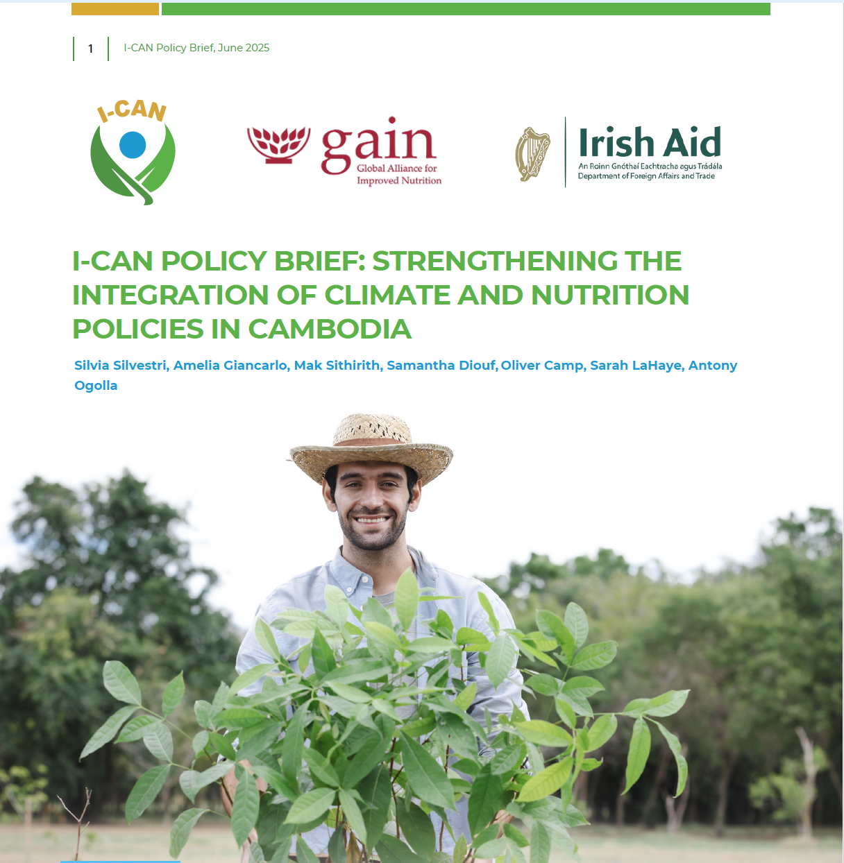 I-CAN Policy Brief: Strengthening the integration of climate and nutrition policies in Cambodia