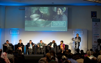 Marc Van Ameringen speaking at the Food Fortification Summit in 2015