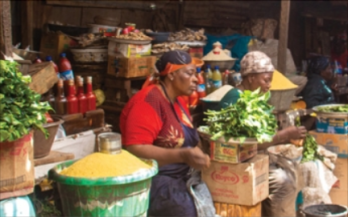 Women at a market