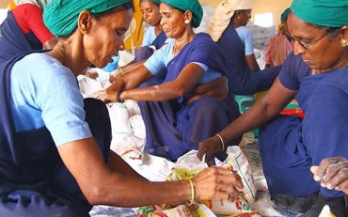 Women working with salt