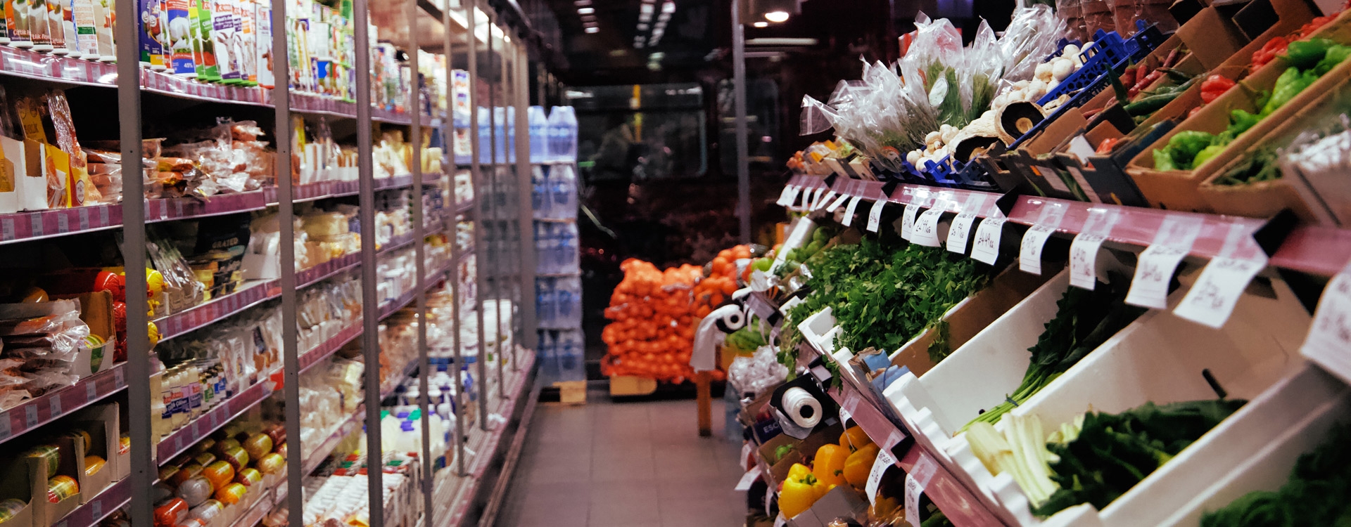 Supermarket shelves