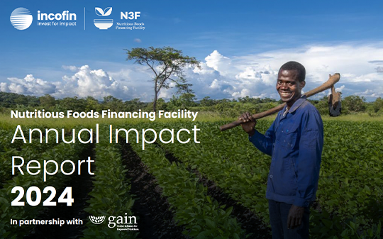Annual impact report cover for a nutritious farming society, highlighting achievements and community benefits