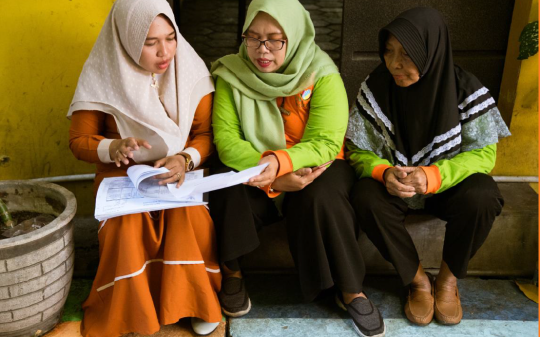 group of women discussing