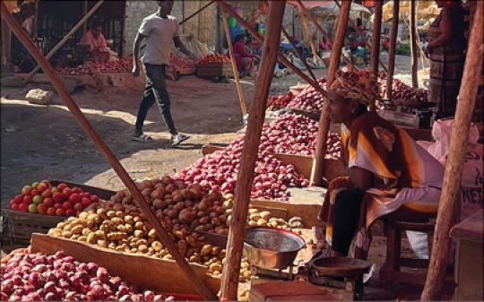 Traditional market vendor in Southern Ethiopia