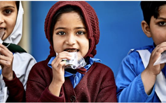 Children Enjoying Nutritious Fruit Bars