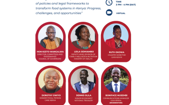 WEBINAR: Taking stock of the implementation of policies and legal frameworks to transform food systems in Kenya: Progress, Challenges, and opportunities