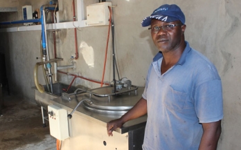 Samuel Guizado, a dairy farmer in Mozambique