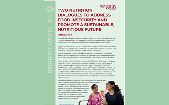 Two Nutrition Dialogues To Address Food Insecurity and Promote A ...